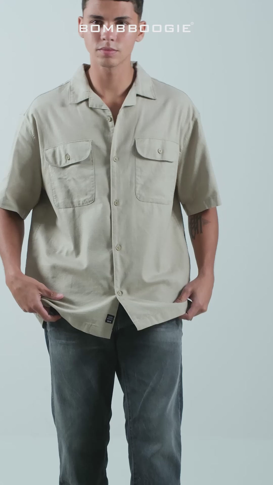 Kemeja Lengan Pendek Zamas Khaki