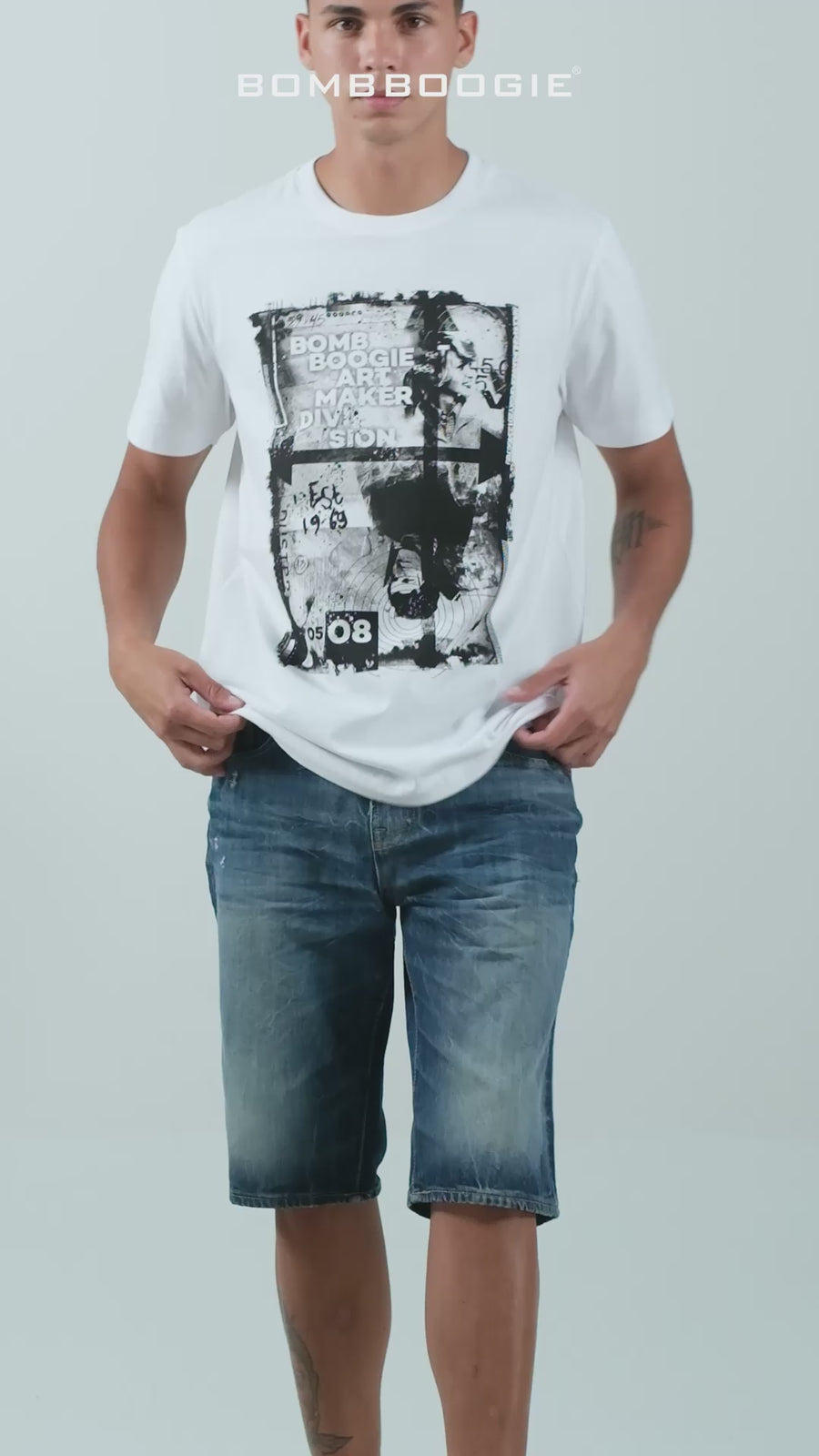 T-Shirt Lengan Pendek Slimfit Colby Offwhite