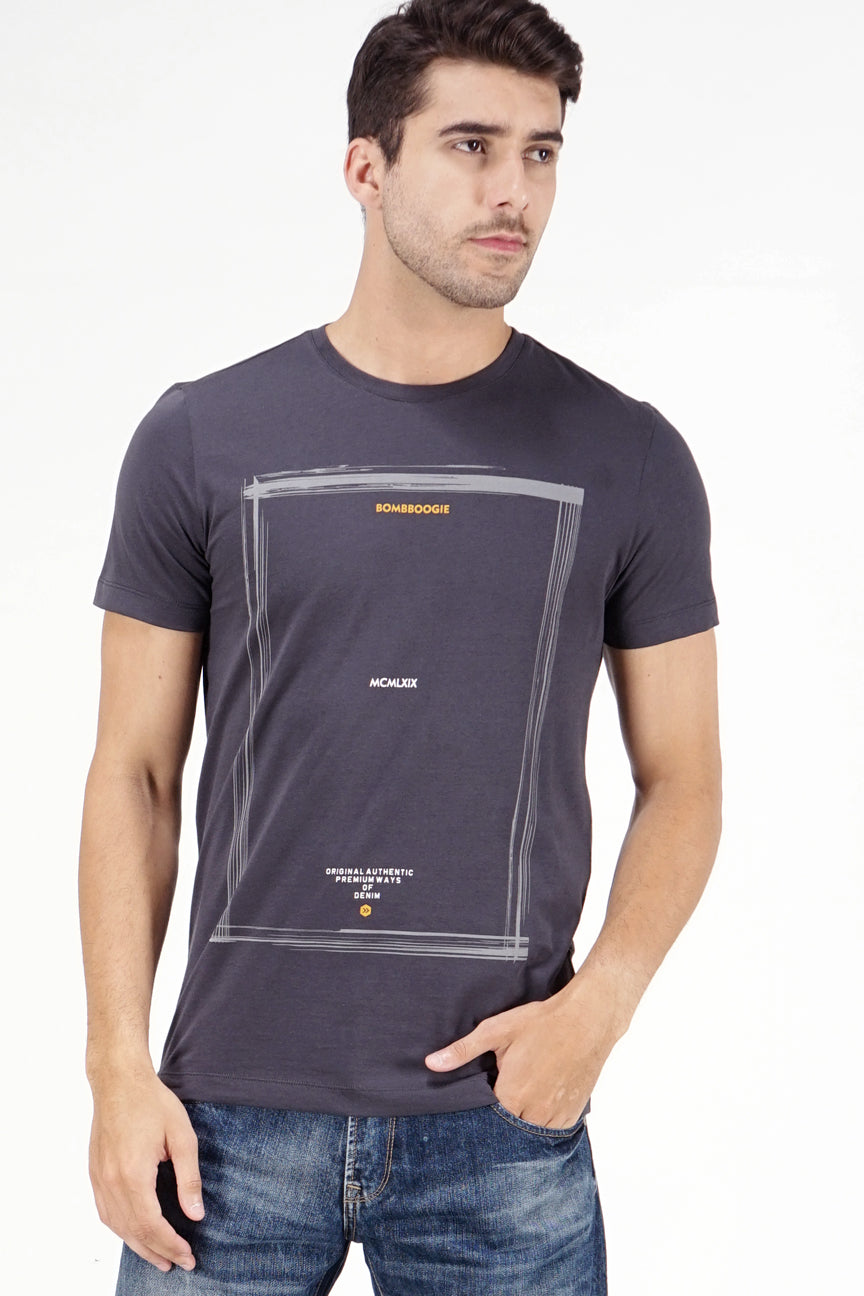 T-Shirt Lengan Pendek Frostal Dark Grey