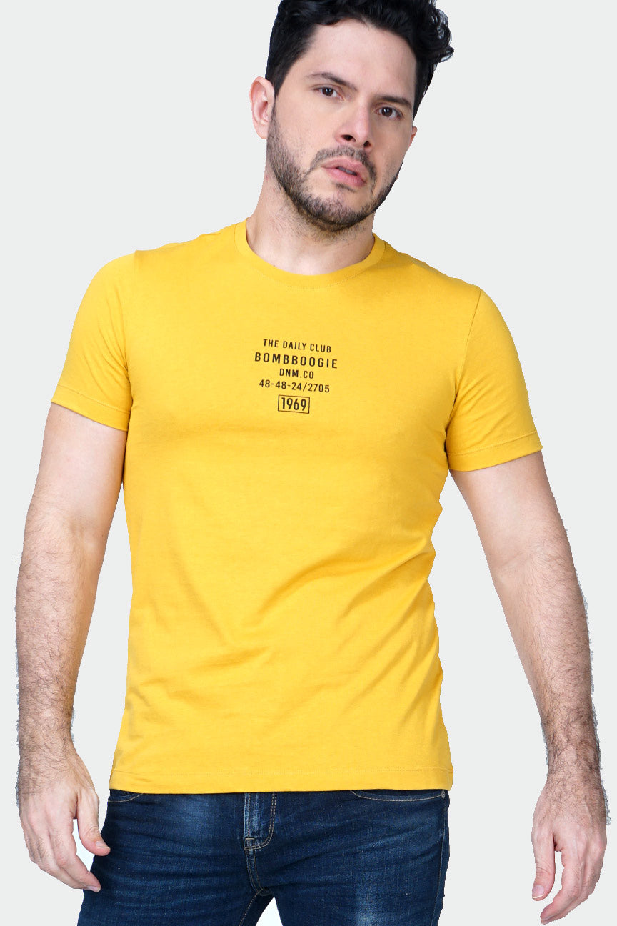 T-Shirt Lengan Pendek Flatches Mustard