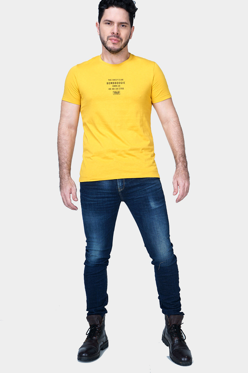 T-Shirt Lengan Pendek Flatches Mustard