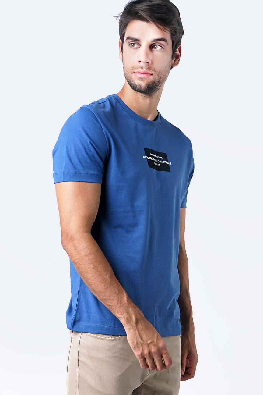 T-Shirt Lengan Pendek Vlommo Blue