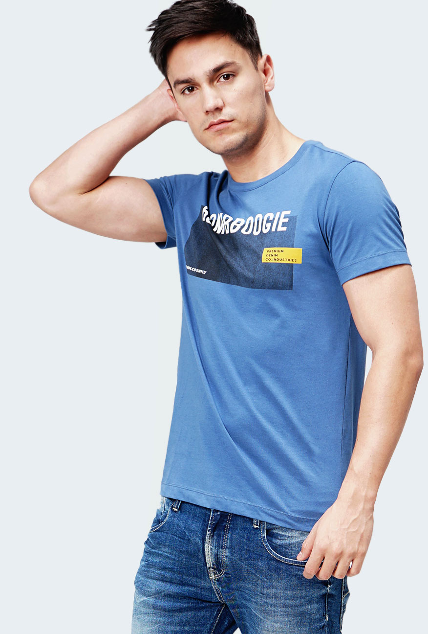 T-Shirt Lengan Pendek Rifter Blue