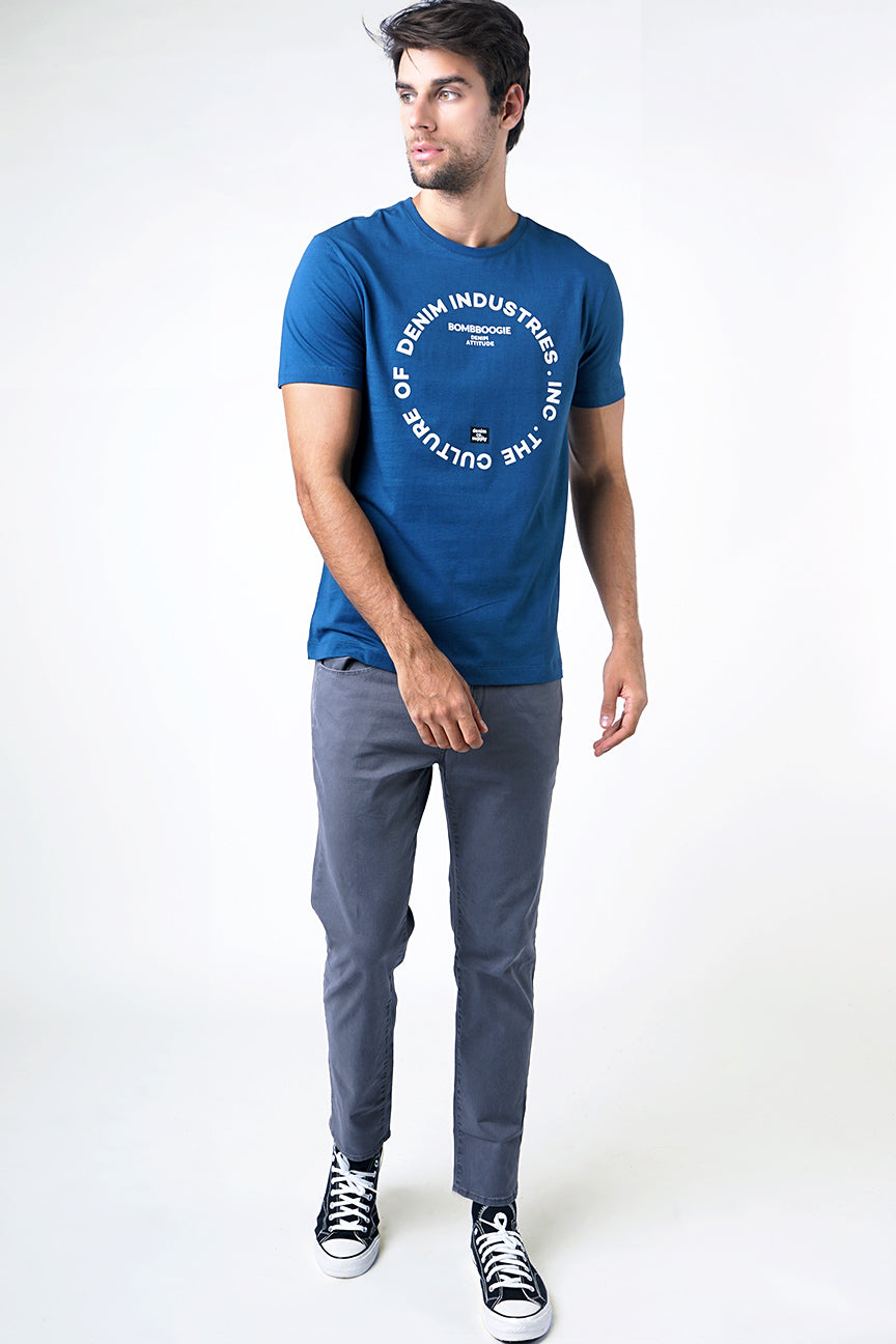 T-Shirt Lengan Pendek Heimic Blue