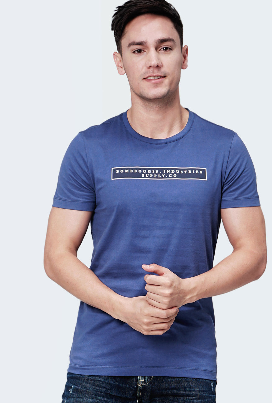 T-Shirt Lengan Pendek Eimkey Blue