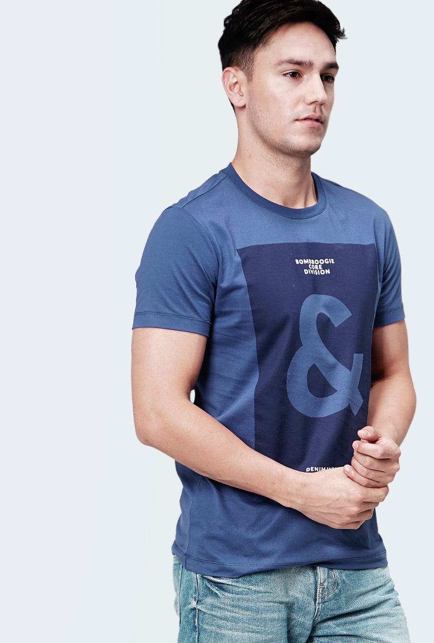 T-Shirt Lengan Pendek Flanker Blue
