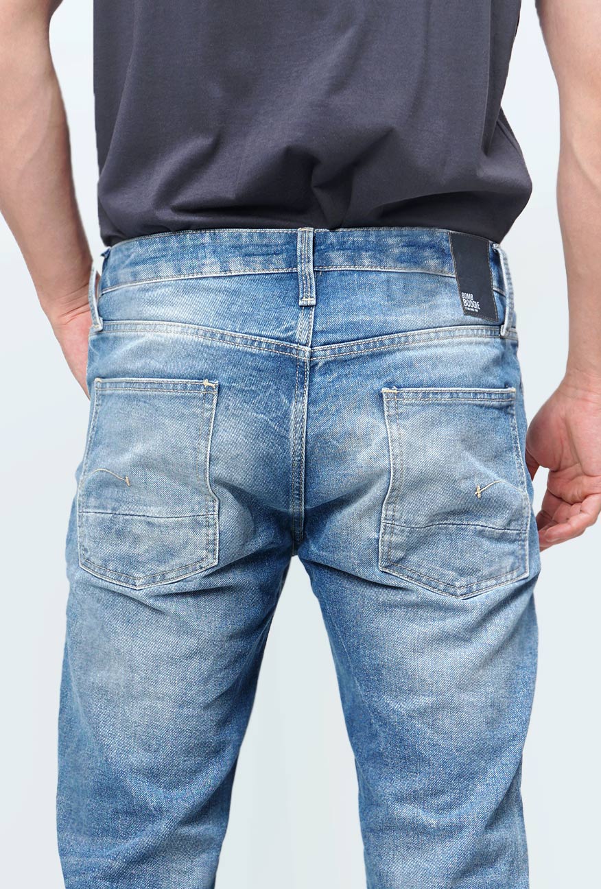 Jeans Slimfit H5 Series Light Blue With Handmade