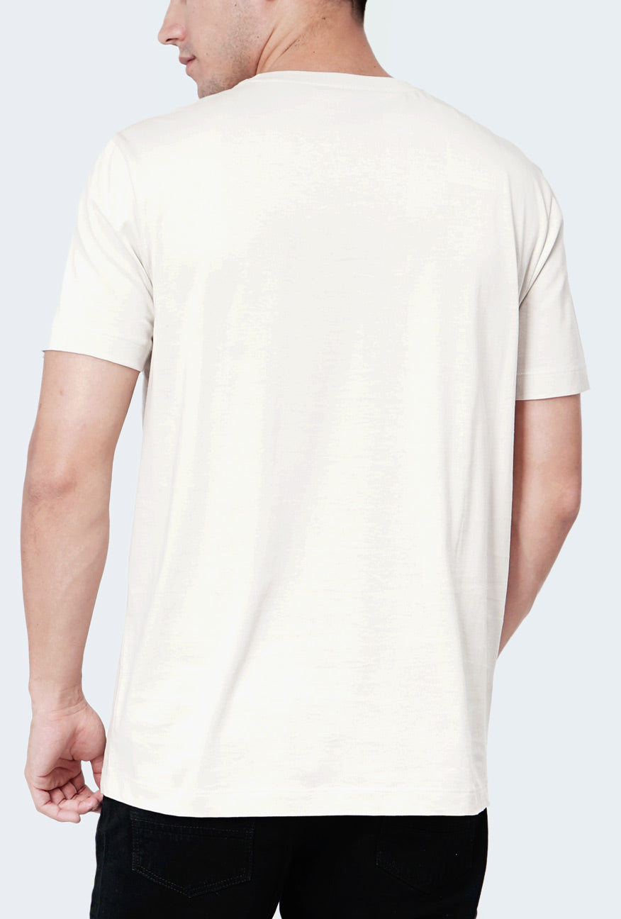 T-Shirt Lengan Pendek Calvez Light Khaki