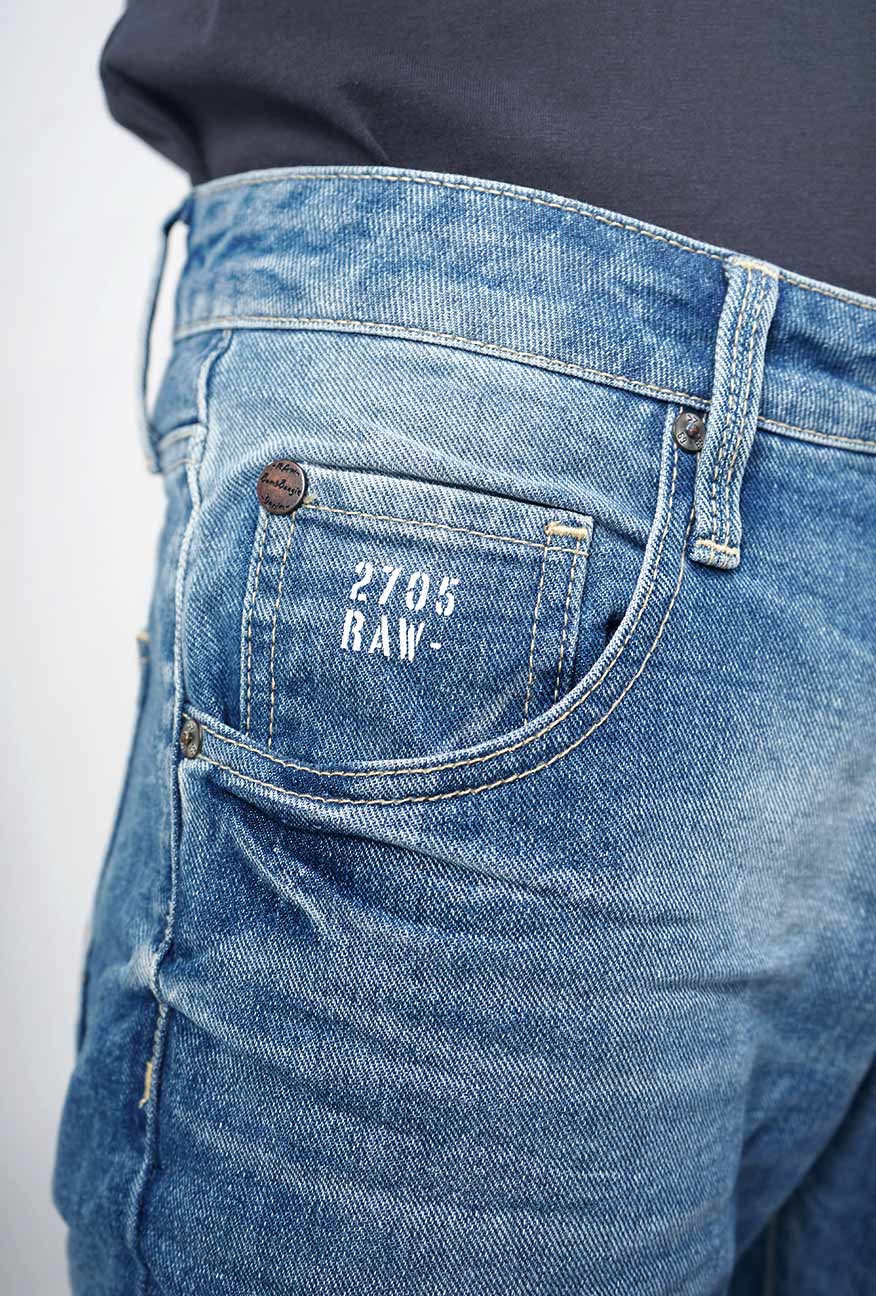Jeans Slimfit H5 Series With Handmade Light Blue