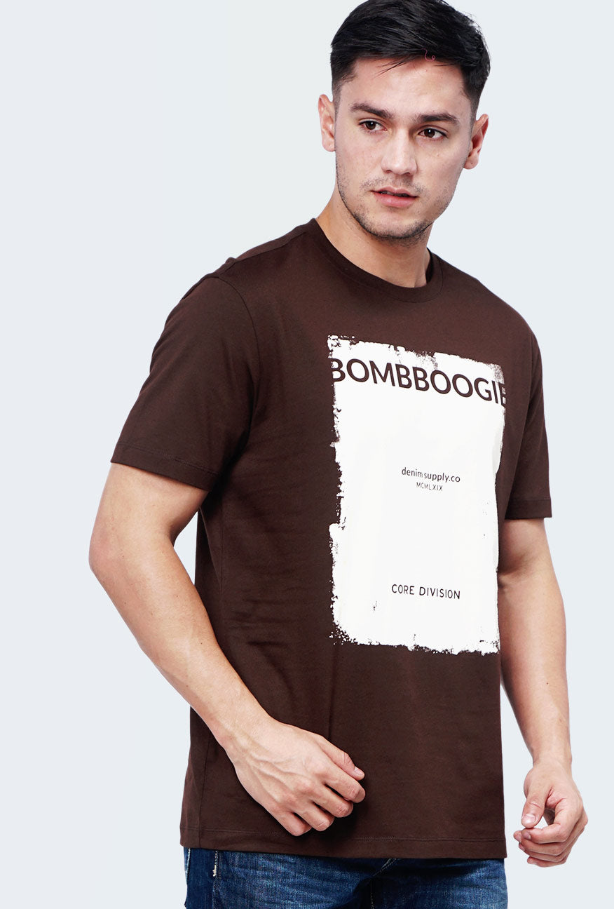 T-Shirt Lengan Pendek Clivto Brown