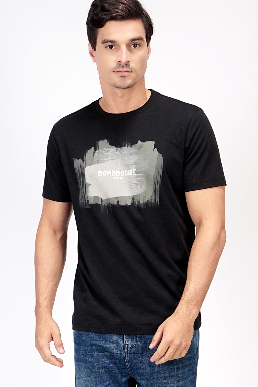 T-Shirt Lengan Pendek Basereiten Black
