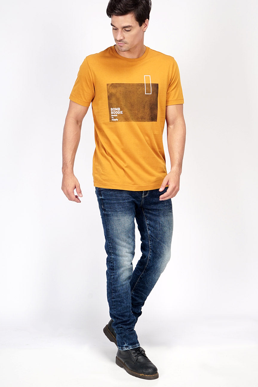 T-Shirt Lengan Pendek Brackish Dark Mustard