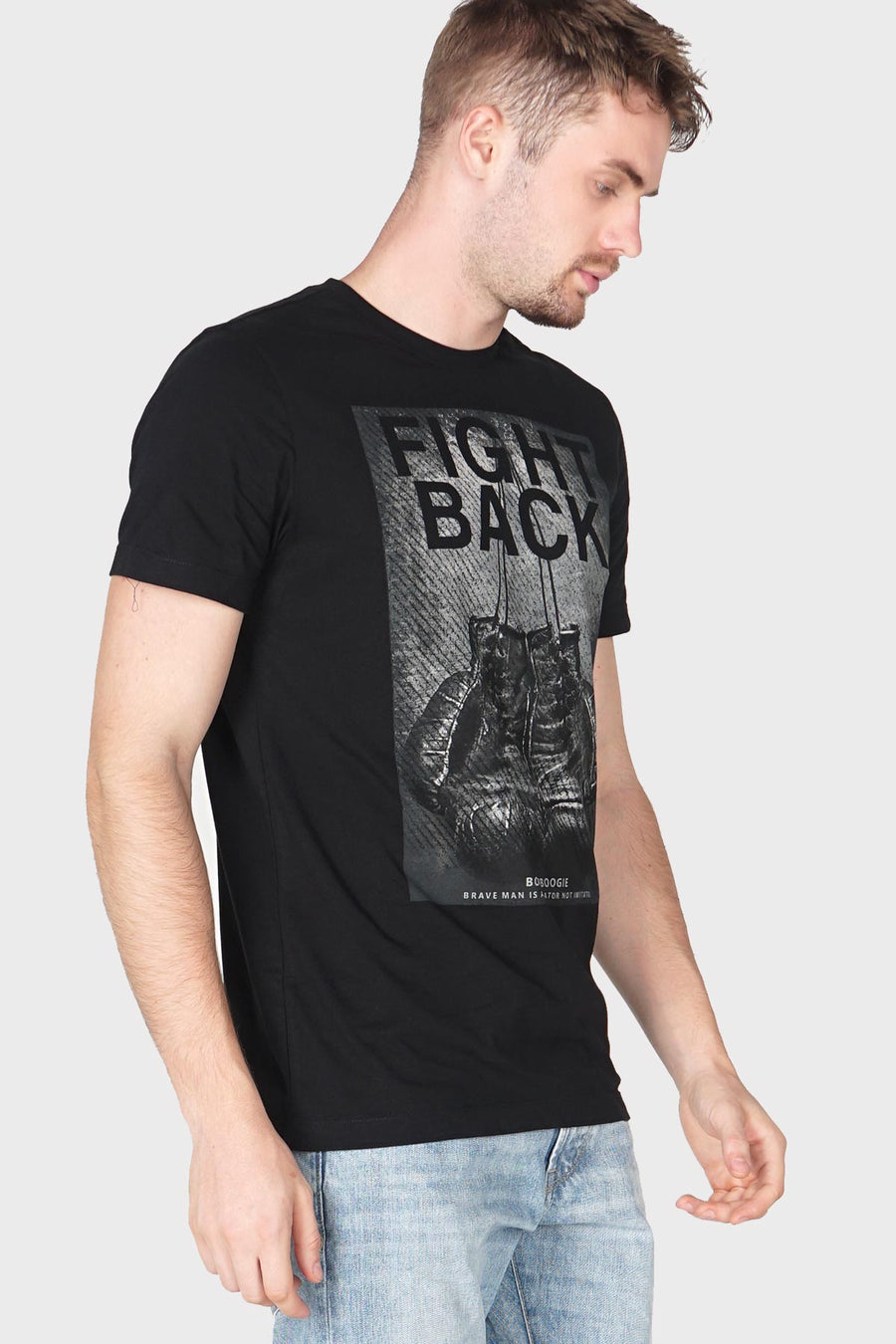 T-Shirt Lengan Pendek Fliction Black