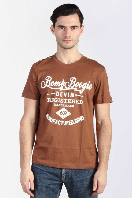 T-Shirt Lengan Pendek Frank Moca Brown