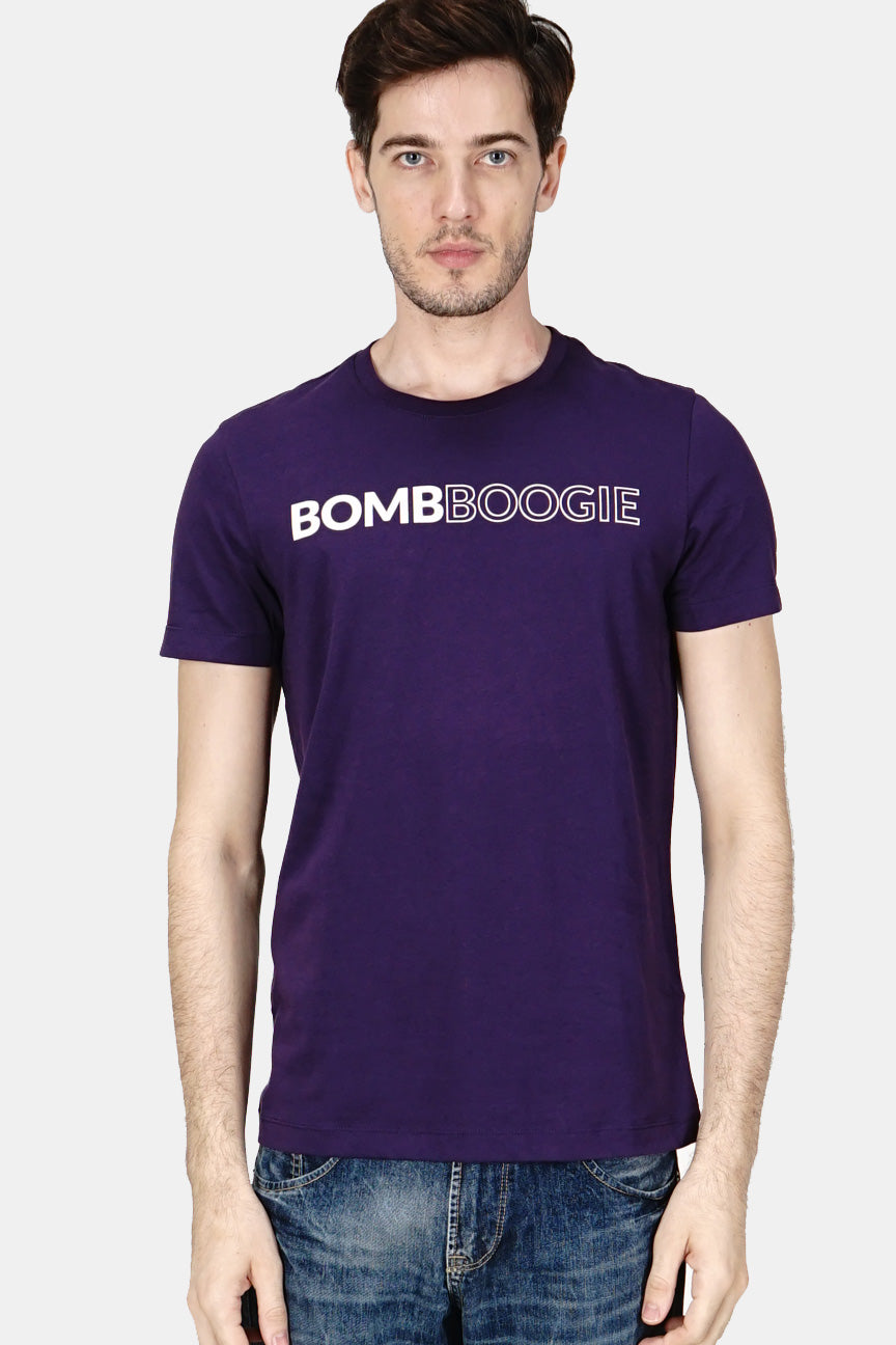 T-Shirt Lengan Pendek Huffer Dark Purple