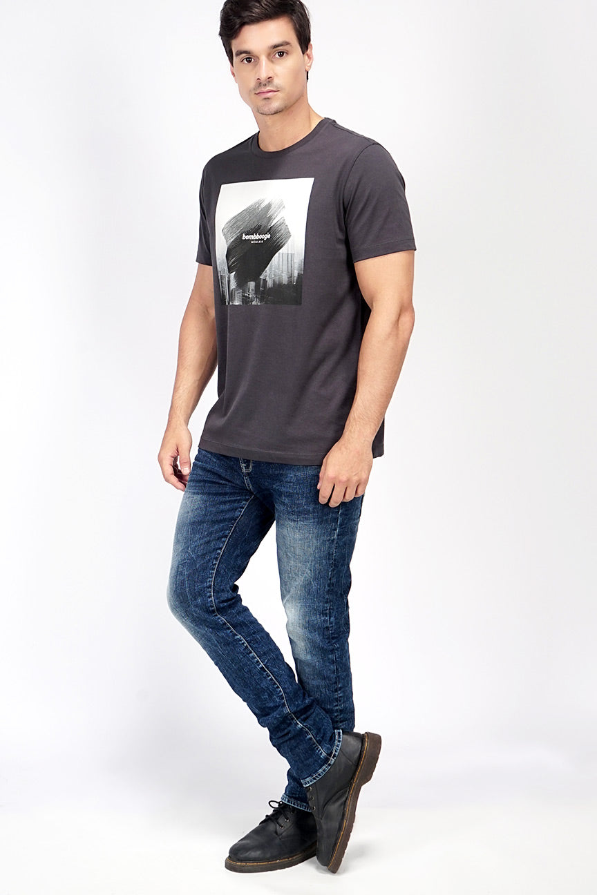 T-Shirt Lengan Pendek Vourheis Grey