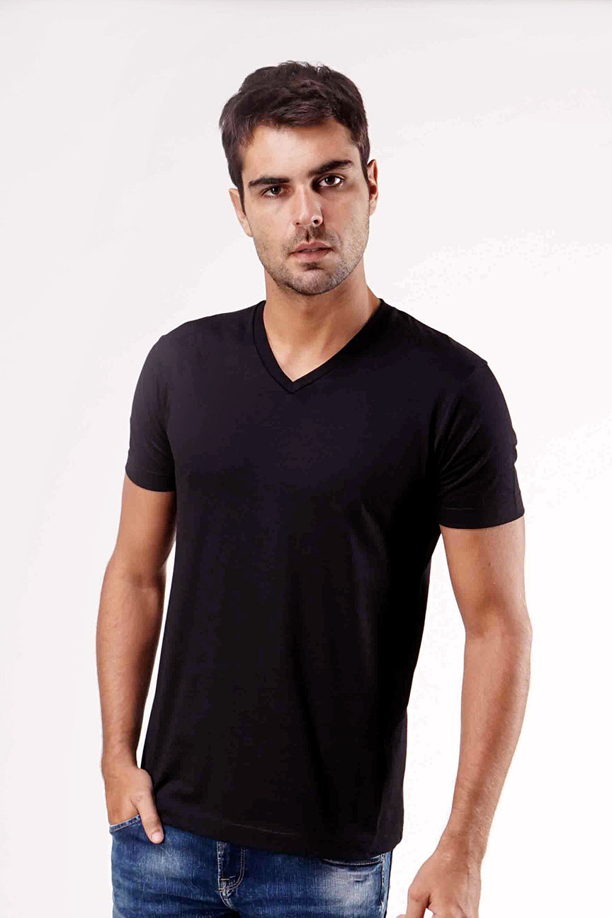 T-Shirt Lengan Pendek Pintapple Black Slimfit