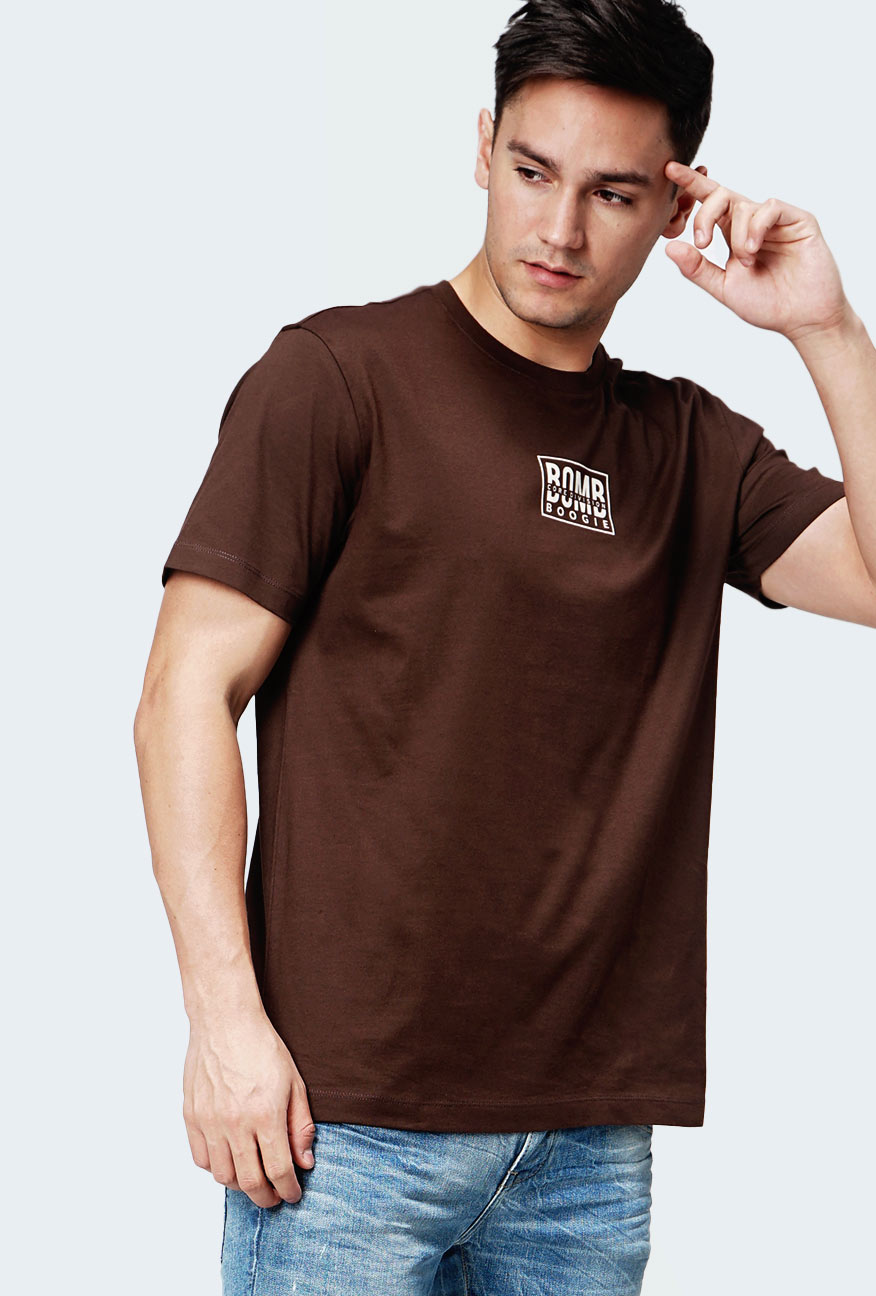 T-Shirt Lengan Pendek Holmes Brown