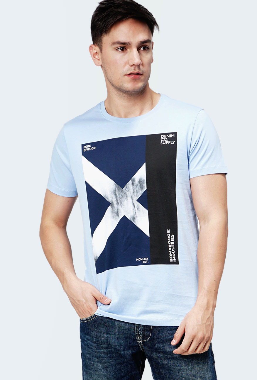 T-Shirt Lengan Pendek Xtrone Light Blue