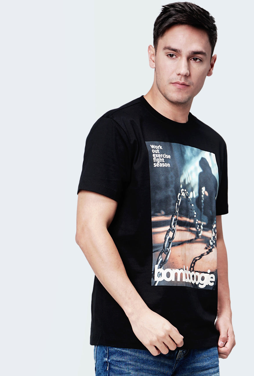T-Shirt Lengan Pendek Stanza Black