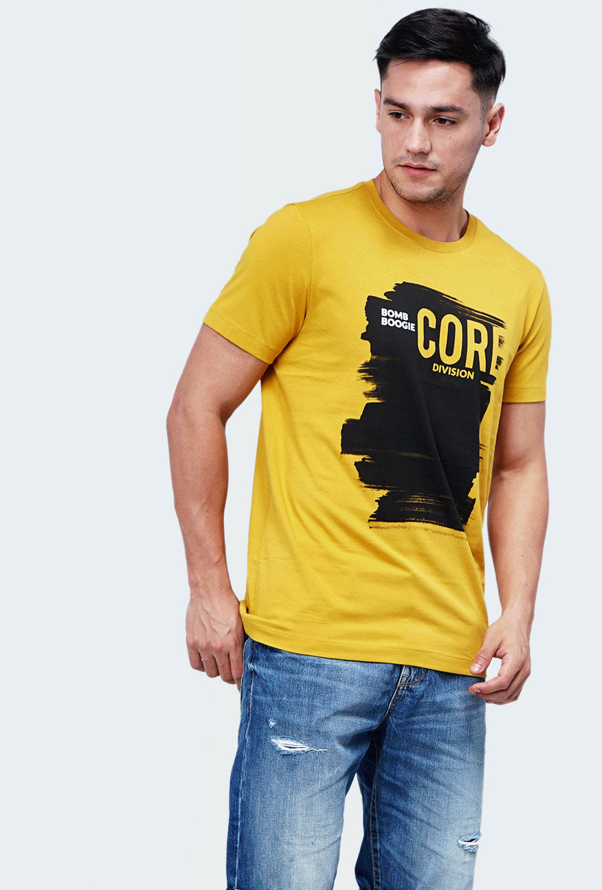 T-Shirt Lengan Pendek Farkas Dark Yellow