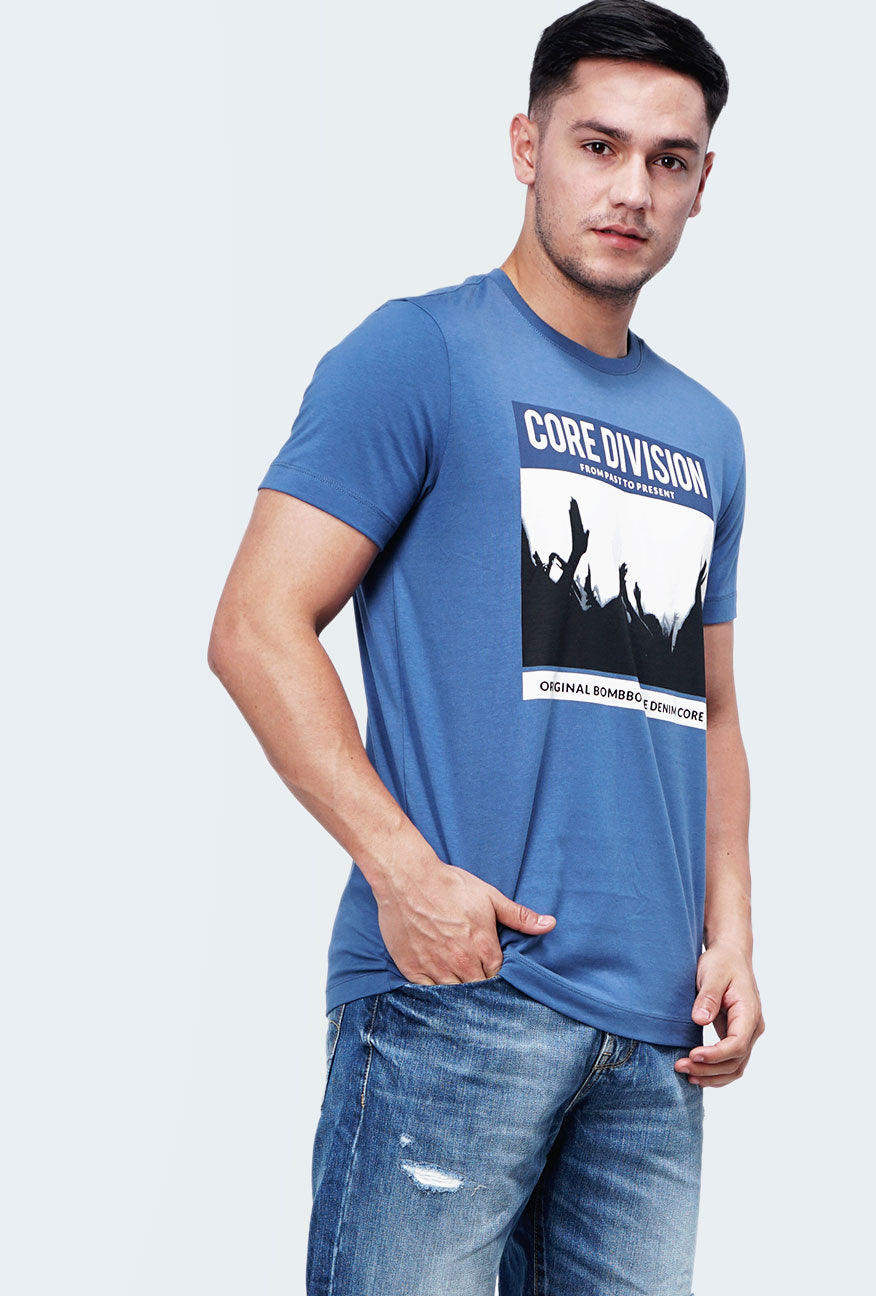 T-Shirt Lengan Pendek Horlaust Blue